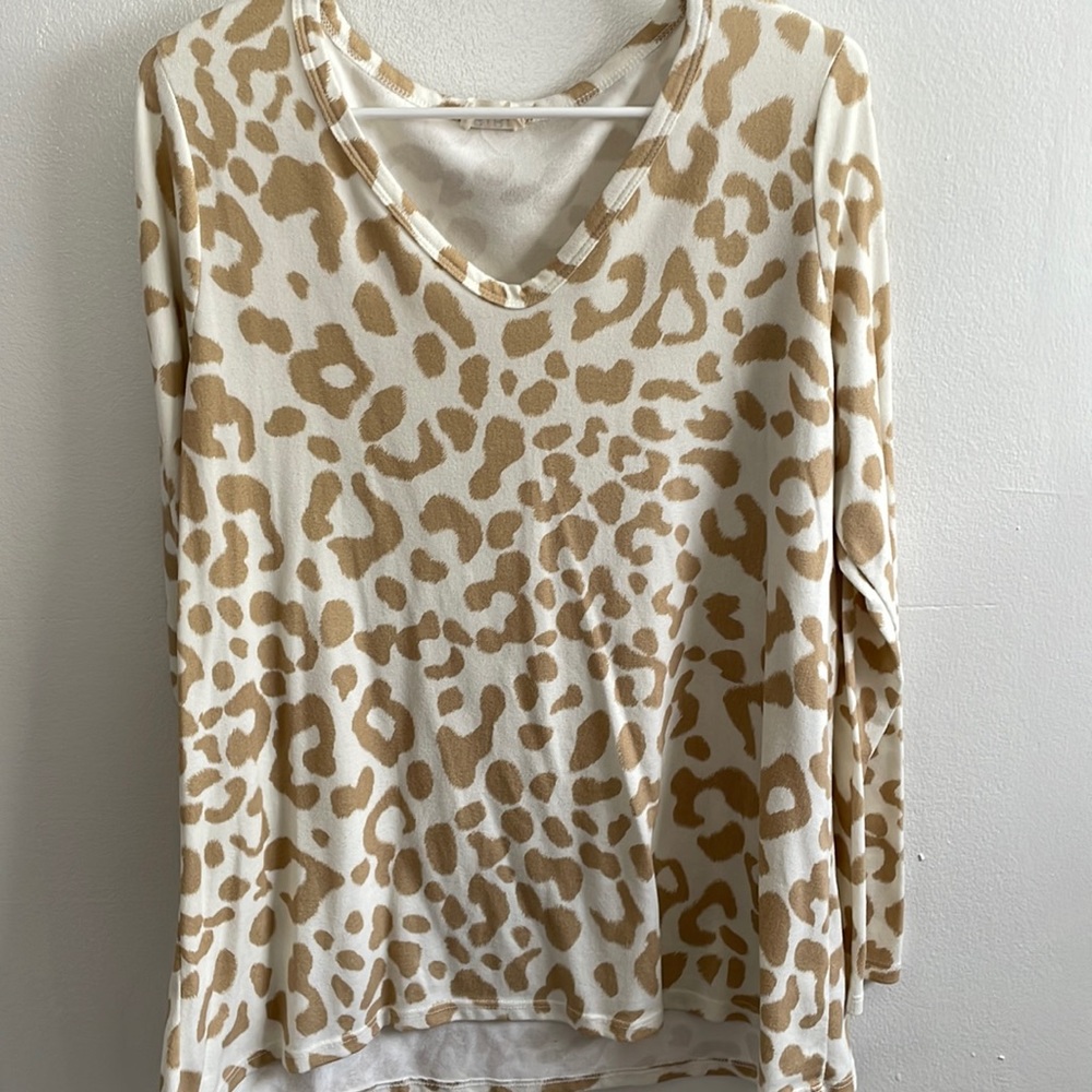 Bibi long sleeve animal print top